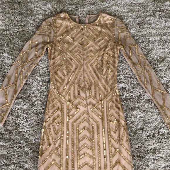 Nude Sequin Dress - Picture 2 of 9
